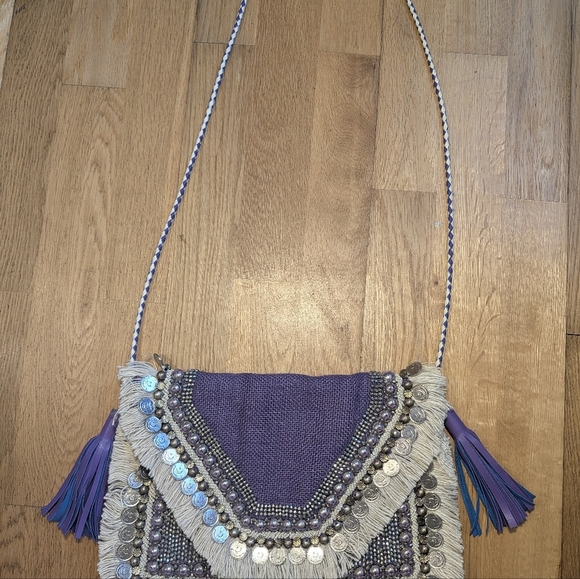 Revolve SHASHI Purple Embellished Boho Purse - Picture 11 of 11